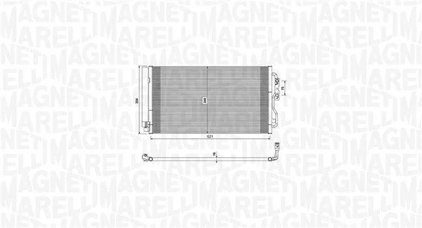 Kondenzator, klimatska naprava MAGNETI MARELLI 350203751000