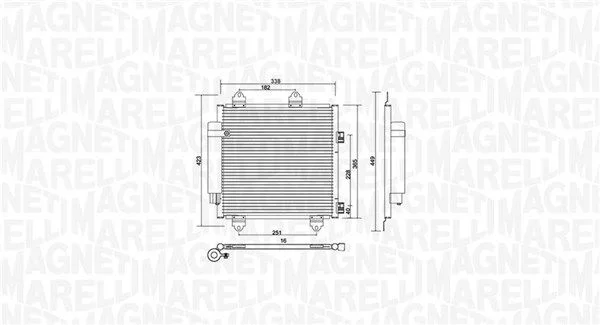 Kondenzator, klimatska naprava MAGNETI MARELLI 350203753000