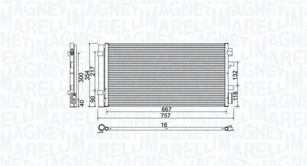 Kondenzator, klimatska naprava MAGNETI MARELLI 350203762000