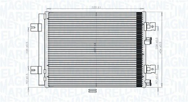 Kondenzator, klimatska naprava MAGNETI MARELLI 350203765000