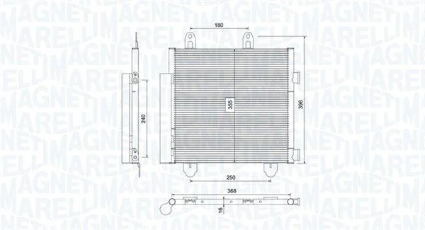 Condenser, air conditioning MAGNETI MARELLI 350203794000