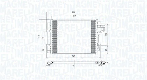 Kondenzator, klimatska naprava MAGNETI MARELLI 350203802000