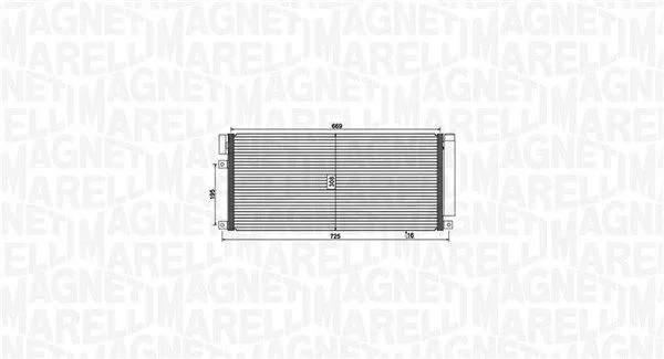 Kondenzator, klimatska naprava MAGNETI MARELLI 350203806000
