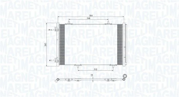 Kondenzator, klimatska naprava MAGNETI MARELLI 350203812000