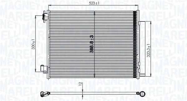 Kondenzator, klimatska naprava MAGNETI MARELLI 350203823000
