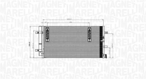 Kondenzator, klimatska naprava MAGNETI MARELLI 350203827000