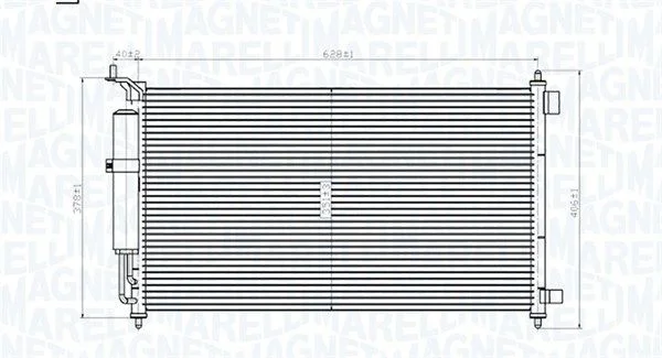 Condenser, air conditioning MAGNETI MARELLI 350203829000