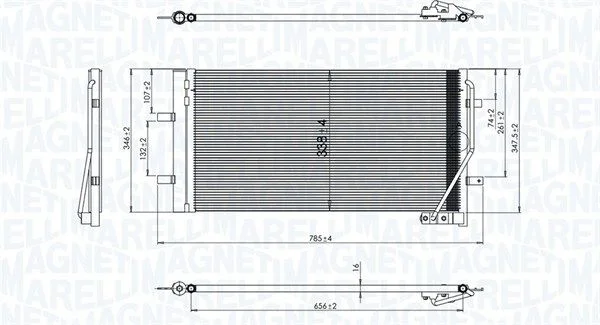 Kondenzator, klimatska naprava MAGNETI MARELLI 350203842000