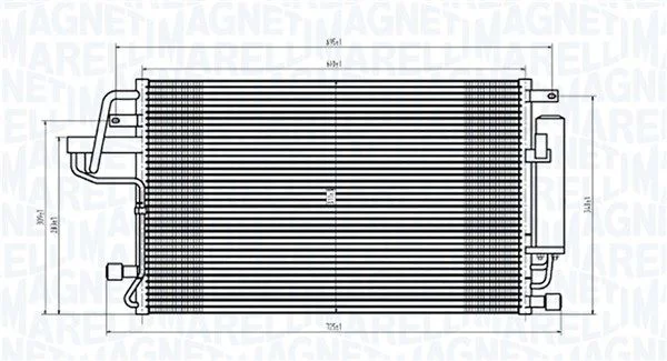 Kondenzator, klimatska naprava MAGNETI MARELLI 350203843000