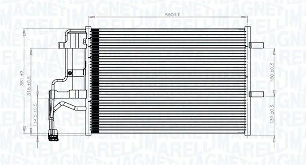 Kondenzator, klimatska naprava MAGNETI MARELLI 350203844000