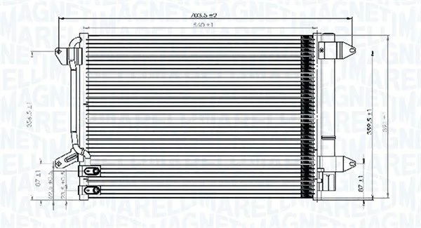 Kondenzator, klimatska naprava MAGNETI MARELLI 350203845000