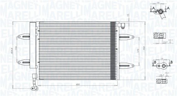Kondenzator, klimatska naprava MAGNETI MARELLI 350203911000