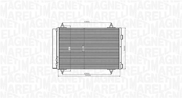 Kondenzator, klimatska naprava MAGNETI MARELLI 350203916000