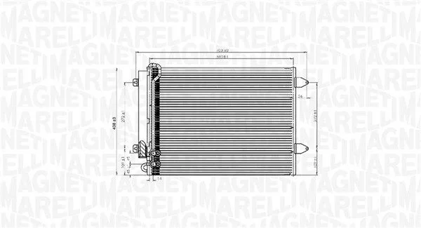Kondenzator, klimatska naprava MAGNETI MARELLI 350203919000