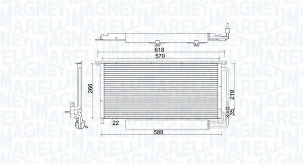 Kondenzator, klimatska naprava MAGNETI MARELLI 350203922000