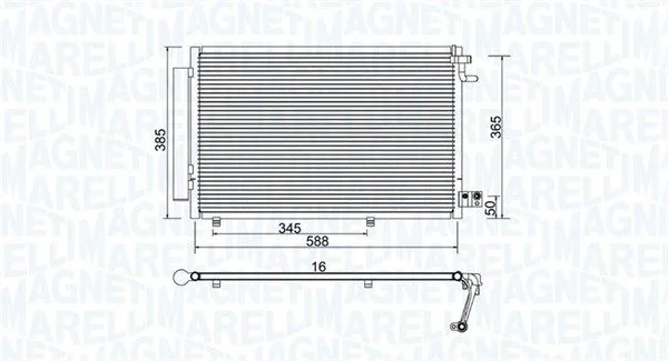 Kondenzator, klimatska naprava MAGNETI MARELLI 350203930000
