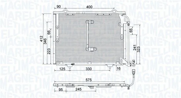 Condenser, air conditioning MAGNETI MARELLI 350203945000