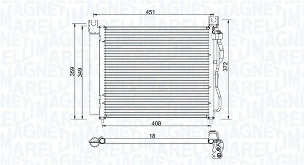 Kondenzator, klimatska naprava MAGNETI MARELLI 350203952000