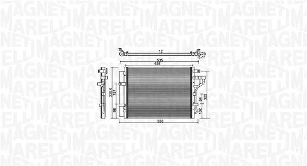 Kondenzator, klimatska naprava MAGNETI MARELLI 350203981000