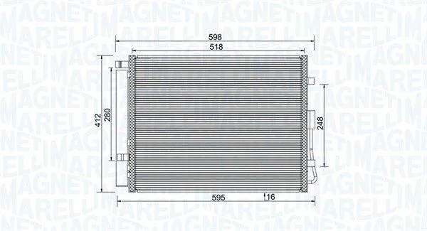 Kondenzator, klimatska naprava MAGNETI MARELLI 350203984000