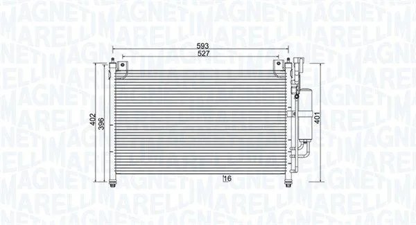 Kondenzator, klimatska naprava MAGNETI MARELLI 350203989000