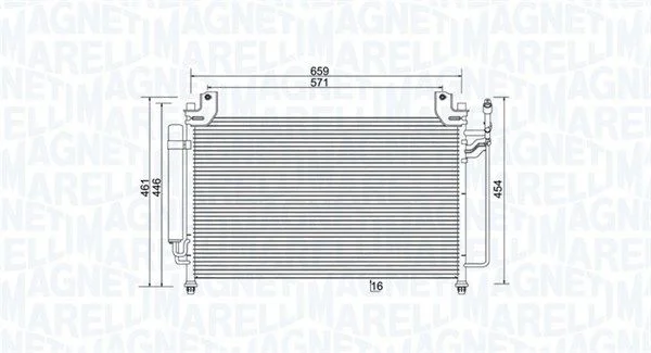 Condenser, air conditioning MAGNETI MARELLI 350203990000