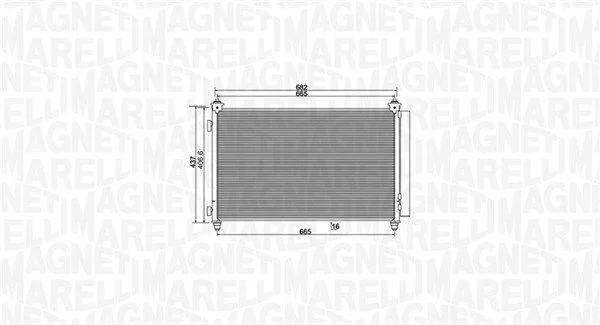 Kondenzator, klimatska naprava MAGNETI MARELLI 350203991000