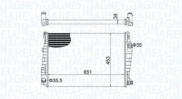 Hladilnik, hlajenje motorja MAGNETI MARELLI 350213152000