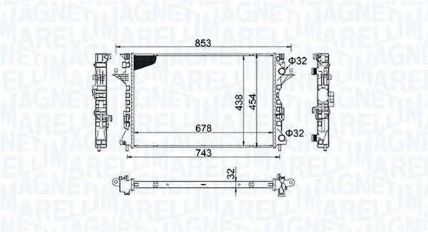 Hladilnik, hlajenje motorja MAGNETI MARELLI 350213152200