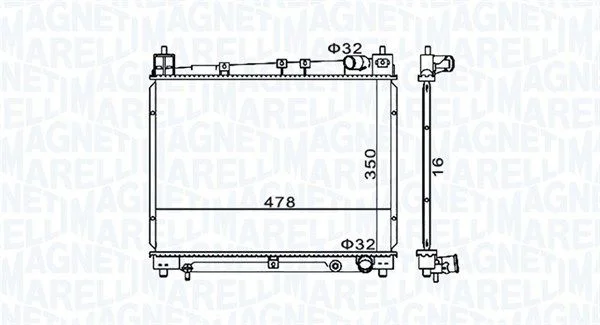 Hladilnik, hlajenje motorja MAGNETI MARELLI 350213152900