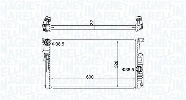 Hladilnik, hlajenje motorja MAGNETI MARELLI 350213155100
