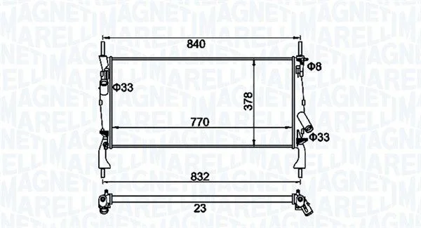 Hladilnik, hlajenje motorja MAGNETI MARELLI 350213158900