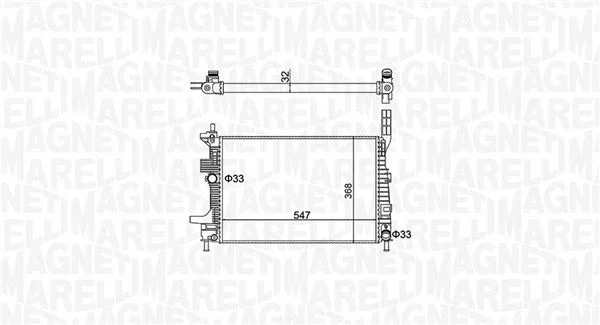 Hladilnik, hlajenje motorja MAGNETI MARELLI 350213159700
