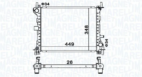 Hladilnik, hlajenje motorja MAGNETI MARELLI 350213160300