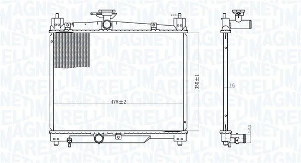 Hladilnik, hlajenje motorja MAGNETI MARELLI 350213164800