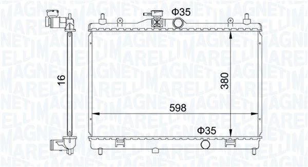 Hladilnik, hlajenje motorja MAGNETI MARELLI 350213168300