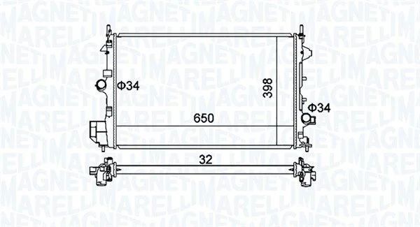 Hladilnik, hlajenje motorja MAGNETI MARELLI 350213173700
