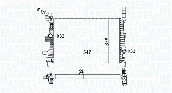 Hladilnik, hlajenje motorja MAGNETI MARELLI 350213173800