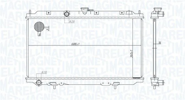 Hladilnik, hlajenje motorja MAGNETI MARELLI 350213176200