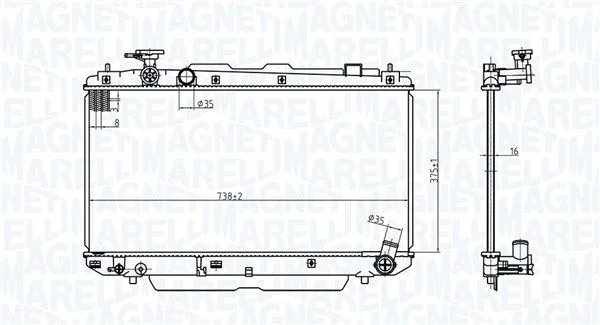 Hladilnik, hlajenje motorja MAGNETI MARELLI 350213176500