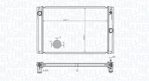 Hladilnik, hlajenje motorja MAGNETI MARELLI 350213178600