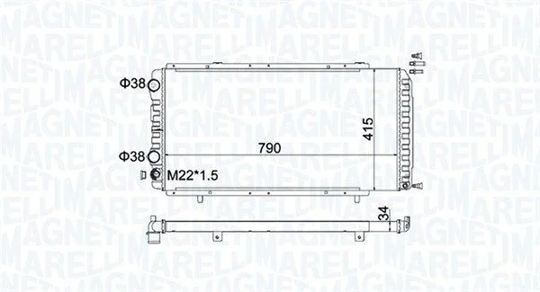 Hladilnik, hlajenje motorja MAGNETI MARELLI 350213180900