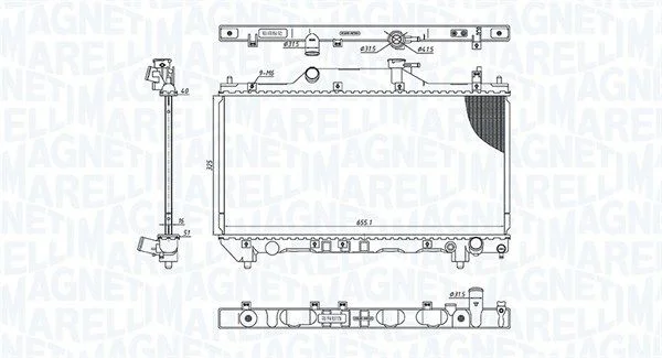 Hladilnik, hlajenje motorja MAGNETI MARELLI 350213186200