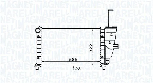 Hladilnik, hlajenje motorja MAGNETI MARELLI 350213187100