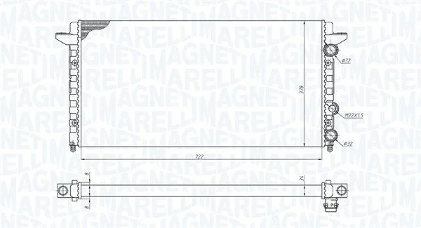 Hladilnik, hlajenje motorja MAGNETI MARELLI 350213189200