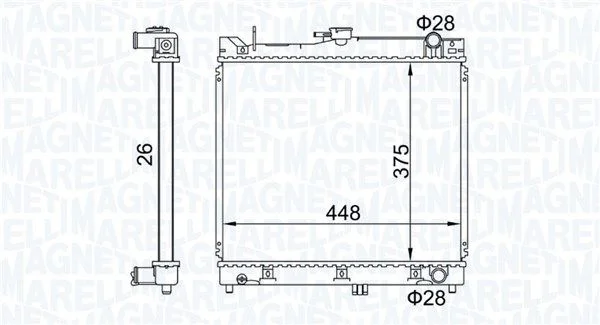 Hladilnik, hlajenje motorja MAGNETI MARELLI 350213192700
