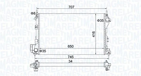 Hladilnik, hlajenje motorja MAGNETI MARELLI 350213195700