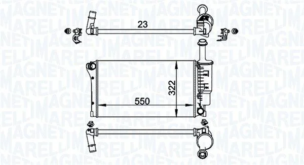 Hladilnik, hlajenje motorja MAGNETI MARELLI 350213196200