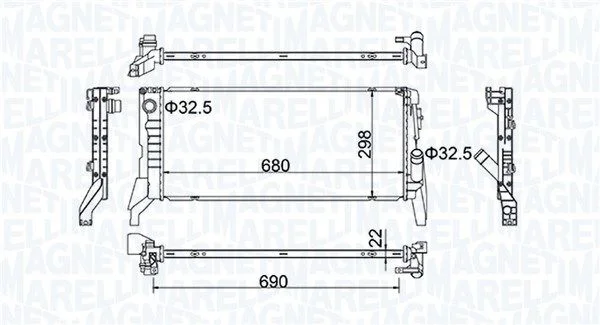Hladilnik, hlajenje motorja MAGNETI MARELLI 350213202700