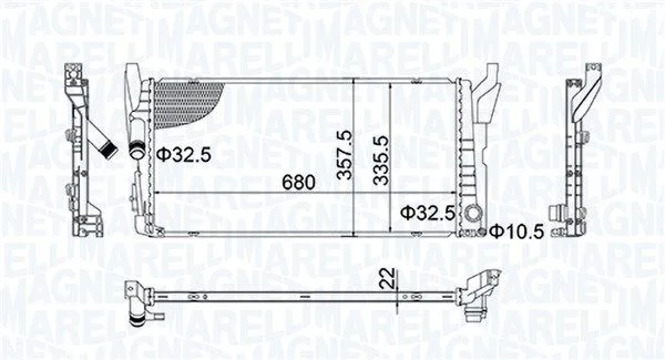 Hladilnik, hlajenje motorja MAGNETI MARELLI 350213202900